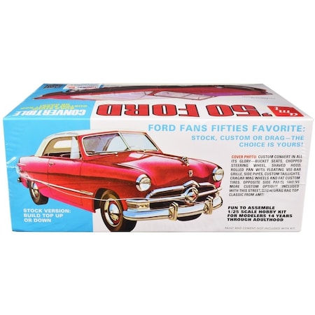 Amt 1413 Skill 2 1950 Ford Convertible Street Rods 3-in-1 Kit 1-25 Scale Model Kit AMT1413